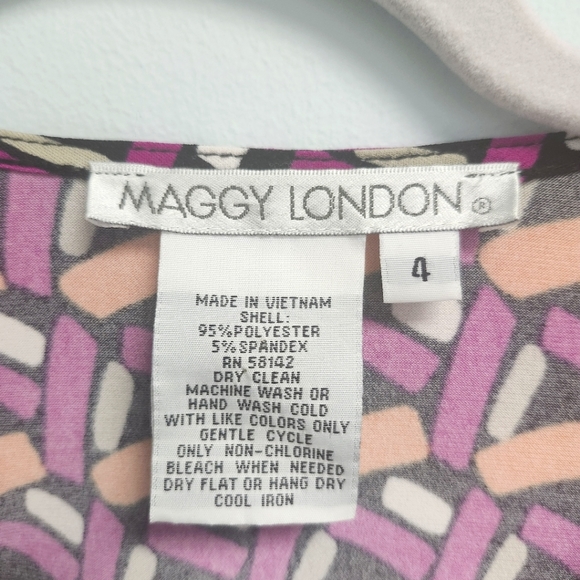 Vintage Maggie London Wrap Dress - Picture 5 of 6